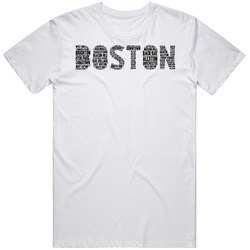Boston Neighborhoods Typography City T Shirt
