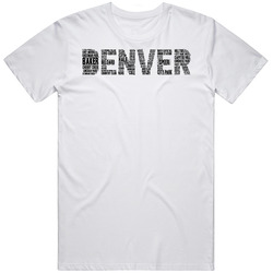 Denver Neighborhoods Typography City T Shirt