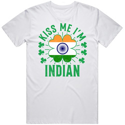 Kiss Me I'm Indian Funny St Patrick's Day T Shirt
