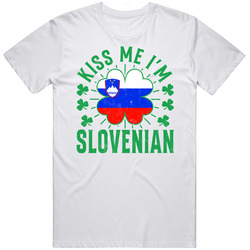 Kiss Me I'm Slovenian Funny St Patrick's Day T Shirt