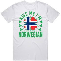 Kiss Me I'm Norwegian Funny St Patrick's Day T Shirt