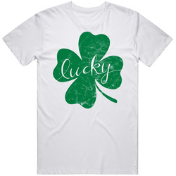 Lucky Shamrock St Patrick's Worn Look T Shirt Lucky Shamrock St Patrick's Worn Look T Shirt