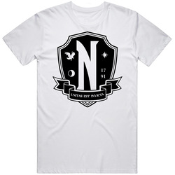 Wednesday Nevermore Academy Logo T Shirt