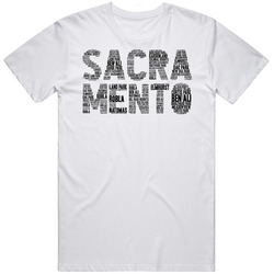Sacramento Neighborhoods Typography City T Shirt