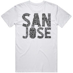 San Jose Neighborhoods Typography City T Shirt