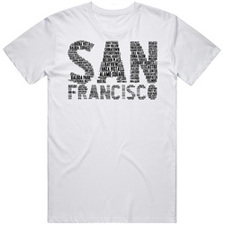 San Francisco Neighborhoods Typography City T Shirt