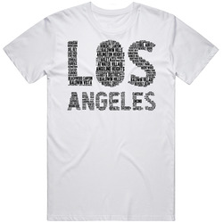 Los Angeles Neighborhoods Typography City T Shirt