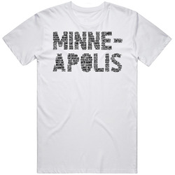 Minneapolis Neighborhoods Typography City T Shirt