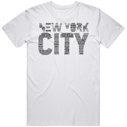 New York City Neighborhoods Typography City T Shirt