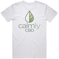 Calmly Cbd Cannabis Weed Company Logo T Shirt