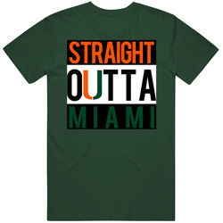 Straight Outta Miami Football T Shirt