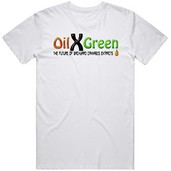 Oil X Green Cannabis Marijuana Cannabis Weed Company Logo T Shirt