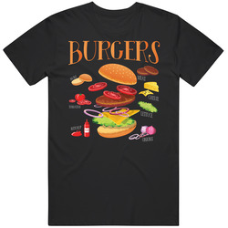 Burgers Recipe America Favorite Food T Shirt
