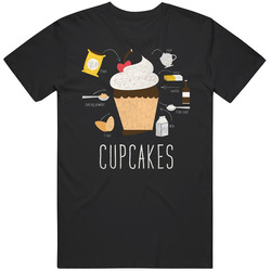 Cupcake Recipe America Favorite Food T Shirt