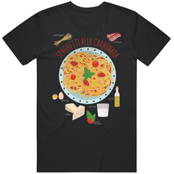 Spaghetti Alla Carbonara Recipe America Favorite Food T Shirt