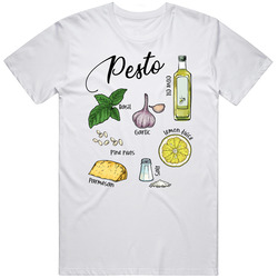 Pesto Recipe Art Cooking Italian Sauce Foodie Fan Gift T Shirt