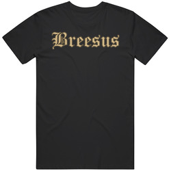 Breesus Drew Brees New Orleans Football Qb Fan Old Church Style T Shir