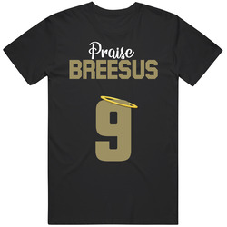 Praise Breesus Drew Brees New Orleans Football Qb Fan Angel Halo T Shi