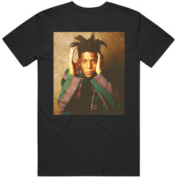 Basquiat Vintage Artist Portrait Fan T Shirt