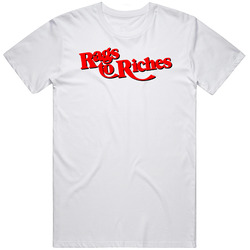 Rags To Riches Retro 80s Tv Show Logo Fan T Shirt