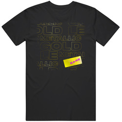 Metallic Gold Rare Trading Card Fan Worn Look T Shirt