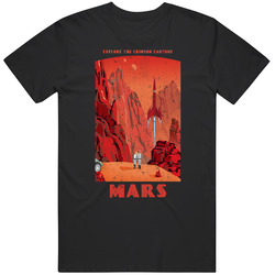 Explore Crimson Canyons Mars Space T Shirt