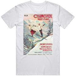 Chamonix Mont Blanc Ski T Shirt