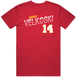 Darko Velkoski 14 North Macedonia Soccer Team Player T Shirt Darko Velkoski 14 North Macedonia Soccer Team Player T Shirt