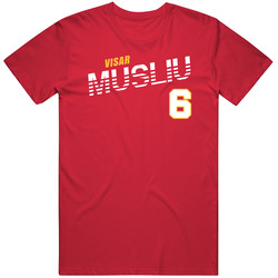 Visar Musliu 6 North Macedonia Soccer Team Player T Shirt Visar Musliu 6 North Macedonia Soccer Team Player T Shirt
