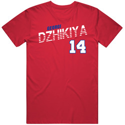 Georgi Dzhikiya 14 Russia Soccer Team Player T Shirt Georgi Dzhikiya 14 Russia Soccer Team Player T Shirt