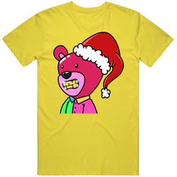 Inbetweeners 2418 Nft Santa Hat Golden Snarl Licorice Skin T Shirt Inbetweeners 2418 Nft Santa Hat Golden Snarl Licorice Skin T Shirt