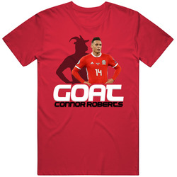 Connor Roberts Goat Greatest Of All Time Wales Soccer T Shirt Connor Roberts Goat Greatest Of All Time Wales Soccer T Shirt
