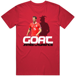 James Lawrence Goat Greatest Of All Time Wales Soccer T Shirt James Lawrence Goat Greatest Of All Time Wales Soccer T Shirt