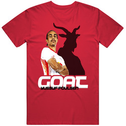 Yussuf Poulsen Denmark Soccer Goat T Shirt Yussuf Poulsen Denmark Soccer Goat T Shirt