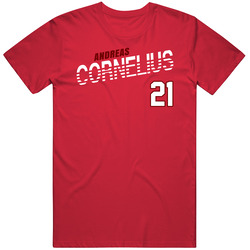 Andreas Cornelius Denmark Soccer Team Player T Shirt Andreas Cornelius Denmark Soccer Team Player T Shirt