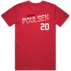 Yussuf Poulsen Denmark Soccer Team Player T Shirt Yussuf Poulsen Denmark Soccer Team Player T Shirt