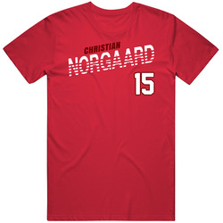 Christian Norgaard Denmark Soccer Team Player T Shirt Christian Norgaard Denmark Soccer Team Player T Shirt