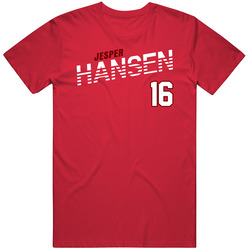 Jesper Hansen Denmark Soccer Team Player T Shirt Jesper Hansen Denmark Soccer Team Player T Shirt
