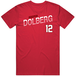Kasper Dolberg Denmark Soccer Team Player T Shirt Kasper Dolberg Denmark Soccer Team Player T Shirt