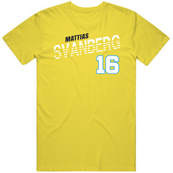 Mattias Svanberg 16 Sweden Soccer Team Player T Shirt
