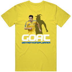 Yevhen Konoplyanka Goat Greatest Of All Time Ukraine Soccer T Shirt