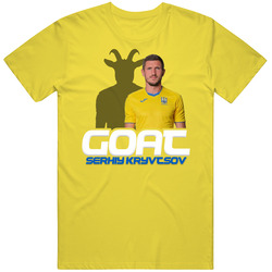 Serhiy Kryvtsov Goat Greatest Of All Time Ukraine Soccer T Shirt