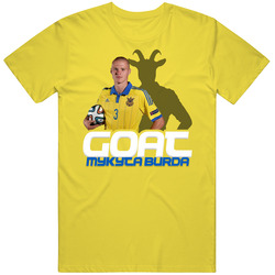 Mykyta Burda Goat Greatest Of All Time Ukraine Soccer T Shirt