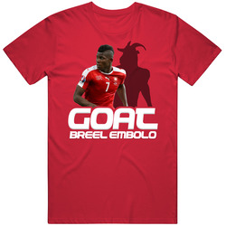 Breel Embolo Goat Greatest Of All Time Switzerland Soccer T Shirt
