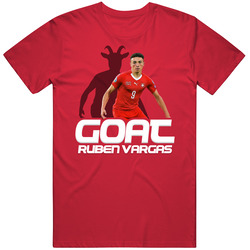 Ruben Vargas Goat Greatest Of All Time Switzerland Soccer T Shirt