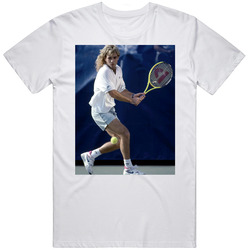 Andre Agassi Long Hair Iconic Tennis Photo T Shirt Andre Agassi Long Hair Iconic Tennis Photo T Shirt