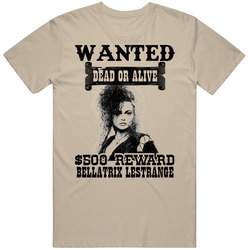 Bellatrix Lestrange Wanted Dead Or Alive Worn Look T Shirt Bellatrix Lestrange Wanted Dead Or Alive Worn Look T Shirt