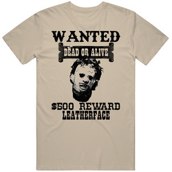 Leatherface Wanted Dead Or Alive Worn Look T Shirt Leatherface Wanted Dead Or Alive Worn Look T Shirt