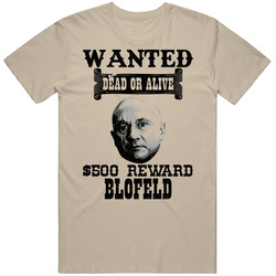 Blofeld Wanted Dead Or Alive Worn Look T Shirt Blofeld Wanted Dead Or Alive Worn Look T Shirt
