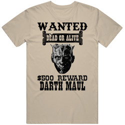 Darth Maul Wanted Dead Or Alive Worn Look T Shirt Darth Maul Wanted Dead Or Alive Worn Look T Shirt